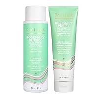 Beauty, Rosemary Purify Invigorating Shampoo + Conditioner Set, Cooling Mint, Detox Scalp and Hair From Product Buildup & Excess Oil, Sulfate + Silicone Free, Vegan & Cruelty Free,