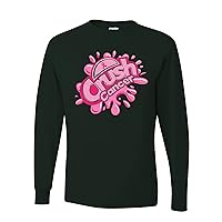 Crush Cancer Breast Cancer Awareness Mens Long Sleeves