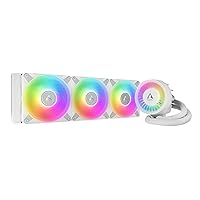 ARCTIC Liquid Freezer III 360 A-RGB - Water Cooling PC, CPU AIO Water Cooler, Intel & AMD Compatible, efficient PWM-Controlled Pump, Fan: 200-1800 RPM, LGA1851 and LGA1700 Contact Frame - White