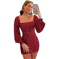 Long Sleeve Homecoming Dresses for Teens Sparkly Mini Cocktail Dress Short Tight Prom Ball Gown