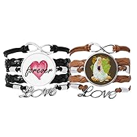 Religion Eighteen Arhats Illustration Pattern Bracelet Hand Strap Leather Rope Forever Love Wristband Double Set