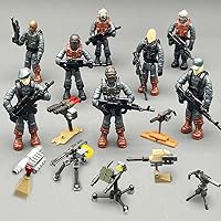 SWAT Mini Military Action Figure with Weapons and Accessories Building Blocks Playset, 8 PCS 1:36 Scale Police Figure, Multiple Movable Joints, Best Gift for Kids 8 9 10