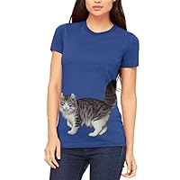 Animal World American Curl Cat Juniors Soft T Shirt
