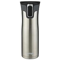 Contigo West Loop 20oz Stainless Steel Vacuum-Insulated Travel Mug, Spill-Proof, Keeps Drinks Hot for 5 Hours, Cold for 12 Hours, Perfect for Commuters and Travelers