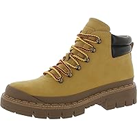 LTD Womens Cairy Leather Lugged Sole Combat & Lace-up Boots