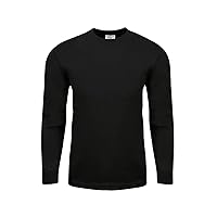 Shaka Wear Men's Cotton T-Shirt – Max Heavyweight 7 Ounce Long Sleeve Crew Neck Plain Tee Top Tshirts Regular Big Tall Size