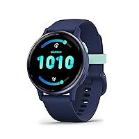 Garmin vívoactive 5, Health and Fitness GPS Smartwatch, AMOLED Display, Up to 11 Days of Battery, Navy