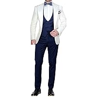 UMISS Men's 3 Pieces Waffle Tuxedos Wedding/Prom Suits