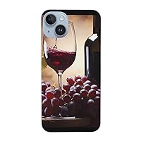 Grape Wine Print for iPhone 14 Case Drop-Proof Protection 6.1 in for iPhone 14, 6.7in for iPhone 14 Plus