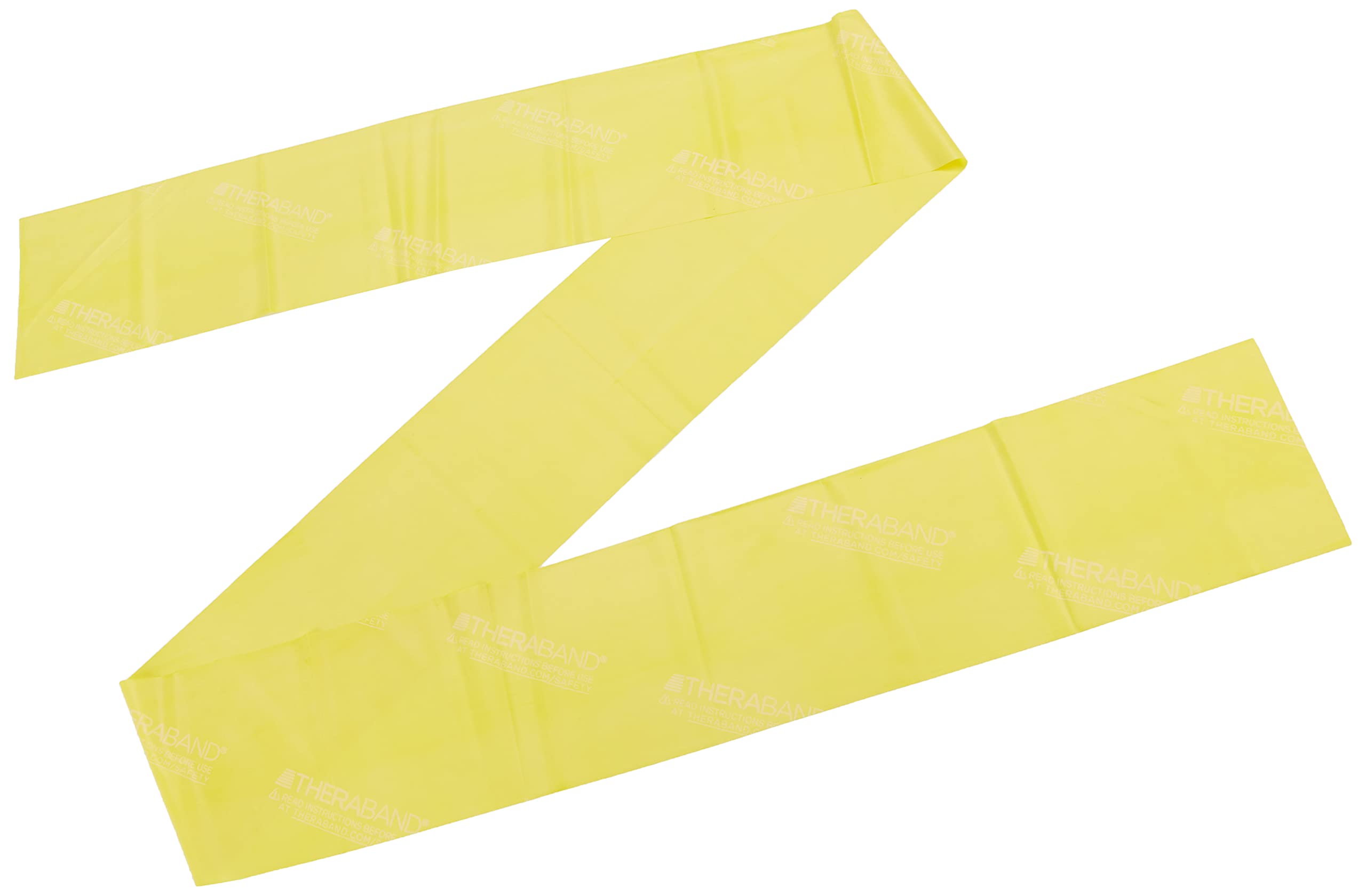 THERABAND Professional Latex Resistance Bands, Individual 6 Ft Elastic Band for Upper & Lower Body Exercise, Physical Therapy, Pilates, At-Home Workouts, 6 Foot Band, Yellow, Thin, Beginner Level 2