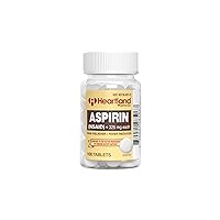 Aspirin 325mg Uncoated NSAID with Child Resistant Safety Cap - Made in USA - (100 Count)(2 Pack)