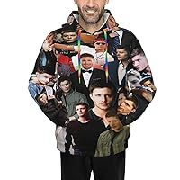 Jensen Ackles Hoodie Man's Novelty Cool Pattern Pullover Sweatshirts Workout Tops Hoody With Pockets