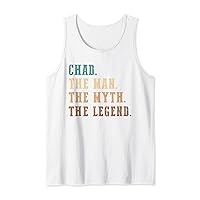 Mens Chad The Man The Myth The Legend Funny Personalized Chad Tank Top