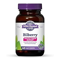 Bilberry Capsules, Antioxidant Supplement, 880 mg, 60 Count