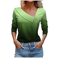 Oversize Tops for Women Cute Shirts Shirts for Women Cute Shirts Tops for Women Long Sleeve Crop Tops for Women Long Sleeve Shirts for Women Pack Shirts for Green XL