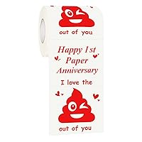 Happy Anniversary Toilet Paper Roll Funny 1st Anniversary for Men and Women Valentines Funny Novelty Wedding or Dating Anniversary Present for Him or Her Anniversary Party Decorations Supplies