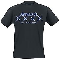Metallica T Shirt 40 Xxxx Band Logo Official Mens Black Size XX-Large
