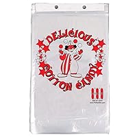 Cotton Candy Bags-500CT Cotton Candy Bags with Twist Ties, 0.5