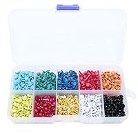 1Box(500Pcs) 5mm Mini Brads 10Colors Metal Paper Fasteners Round Split Pins for Scrapbooking, Paper Crafts,Card Making and DIY Craft Projects