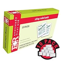 Ever Ready First Aid Sting Relief Pads, in Kit Unit Box,10'S, 10 Count