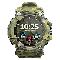 LOKMAT Attack Smart Watch Fitness Tracker Bluetooth Watches Heart Rate Monitor Sports Waterproof Watch Smart Watch for Men Women for iOS Android (Green)