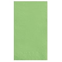 Lime Green Solid Guest Towels - Pack Of 20 - Absorbent Paper Hand Napkins For Bathroom, Kitchen & Events
