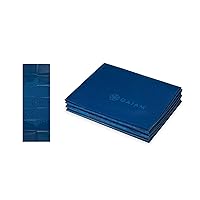 Gaiam Yoga Mat - Folding Travel Fitness & Exercise Mat - Foldable Yoga Mat for All Types of Yoga, Pilates & Floor Workouts (68