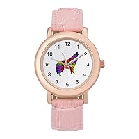 Rainbow Wolf Casual Watches for Women Classic Leather Strap Quartz Wrist Watch Ladies Gift