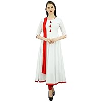Atasi Women's Designer Anarkali Salwar Suit Ethnic Indian Cotton Dress