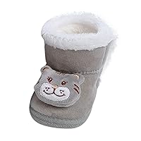 Baby Boots Toddler Shoes Fleece Warm Booties Shoes Fashion Printing Non Slip Breathable Nude Boots Big Girl Dress Boots