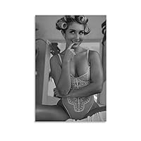 generic Vintage Black And White Sexy Women Hair Salon Poster Canvas Wall Art Decoration Poster Decorative Painting Canvas Wall Art Living Room Posters Bedroom Painting 16x24inch(40x60cm)