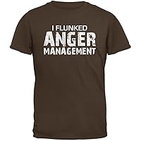Old Glory I Flunked Anger Management Brown Adult T-Shirt - X-Large