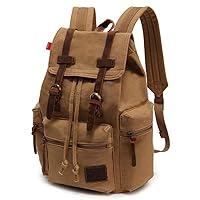 Large capacity canvas waterproof backpack Retro backpack Travel backpack Computer bag