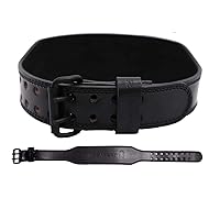 Gymreapers Weight Lifting Belt - 7MM Heavy Duty Pro Leather Belt with Adjustable Buckle - Stabilizing Lower Back Support 4 Inches Wide For Weightlifting, Bodybuilding, Cross Training