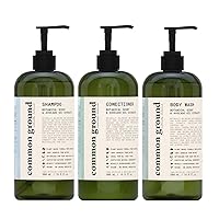 Body Wash, Shampoo & Conditioner Bundle (3 Items), Paraben & Cruelty Free, Organic, Vegan, Plant-Based, Botanical Scent & Avocado Oil Extracts, Men, Women, Sensitive