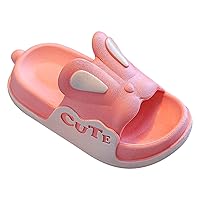 Kids Toddler Boys Girls Cute Rabbit Ear Shower Slippers Thick Bottom Summer Non Slip Quick Drying Water Shoes