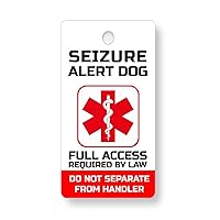 Just 4 Paws PVC Seizure Alert Service Dog Key or Collar Tag for ADA Seizure Alert Dog (Seizure Alert SA21)