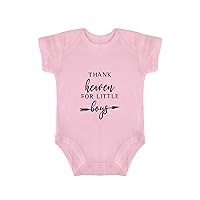 Thank Heaven for Little Boys Baby Bodysuit Vintage Thanksgiving Romper Outfit Baby Gift Baby Clothing Light Pink Style 11 24months