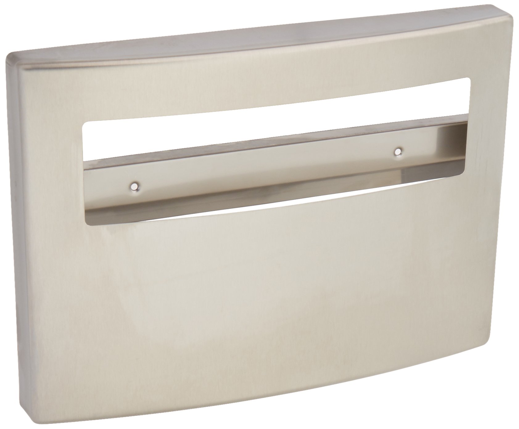 BOBRICK 4221 ConturaSeries Stainless Steel Surface-Mounted Toilet Seat-Cover Dispenser, Satin Finish, 2
