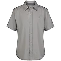 Calvin Klein Boys' Short Sleeve Woven Button-Down Shirt