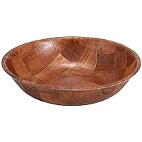 Winco WWB-10 Wooden Woven Salad Bowl, 10-Inch, Set of 4 by Winco