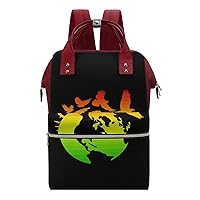 Earth Peace Doves Large Capacity Shoulder Bag Waterproof Mommy Tote Bags Travel Diaper Backpack for Women