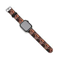 Leukemia Awareness Ribbon American Flag Replacement Wristband Soft Silicone Sport Bands Watch Bands Compatible for Apple Watch