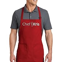 Personalized Embroidered Chef Apron with Custom Name A Premium Quality Gift for Men and Women
