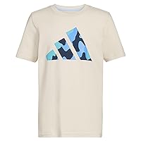 adidas Boys' Short Sleeve Cotton Bos Ghost Logo T-shirt