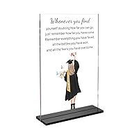 Graduation Gifts for Women Her Female Class of 2024 College University High Senior Middle School Graduation Birthday Gift for Teenager Girl Daughter Girlfriend Inspirational Gift for Sister Desk Sign