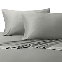 Royal Hotel Bedding Silky Soft, Viscose from Bamboo, and Cotton Blend Sheet Set, 100% Luxury Blend, 60% Viscose Made from Bamboo and 40% Cotton Bed Sheets, Top Split King Size, Gray
