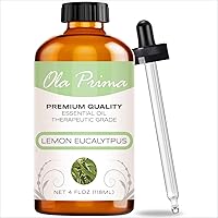 Ola Prima Lemon Eucalyptus Essential Oil - Therapeutic Grade for Aromatherapy, Diffuser, Relaxation, Cosmetic Making, Dropper - 4 fl oz