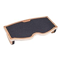 StrongTek Ergonomic Wood Foot Rest for Enhanced Circulation & Comfort, 350lbs Capacity, Rocker Balance Board for Standing Desks, Non-Slip, No Assembly, 18