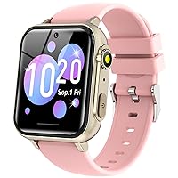 Smart Watch for Kids Watches - Game Girls Boys Ages 4-12 Years with Music Player HD Touch Screen 23 Games Camera Alarm Video Pedometer Flashlight Smartwatch Gift Toys (Pink)
